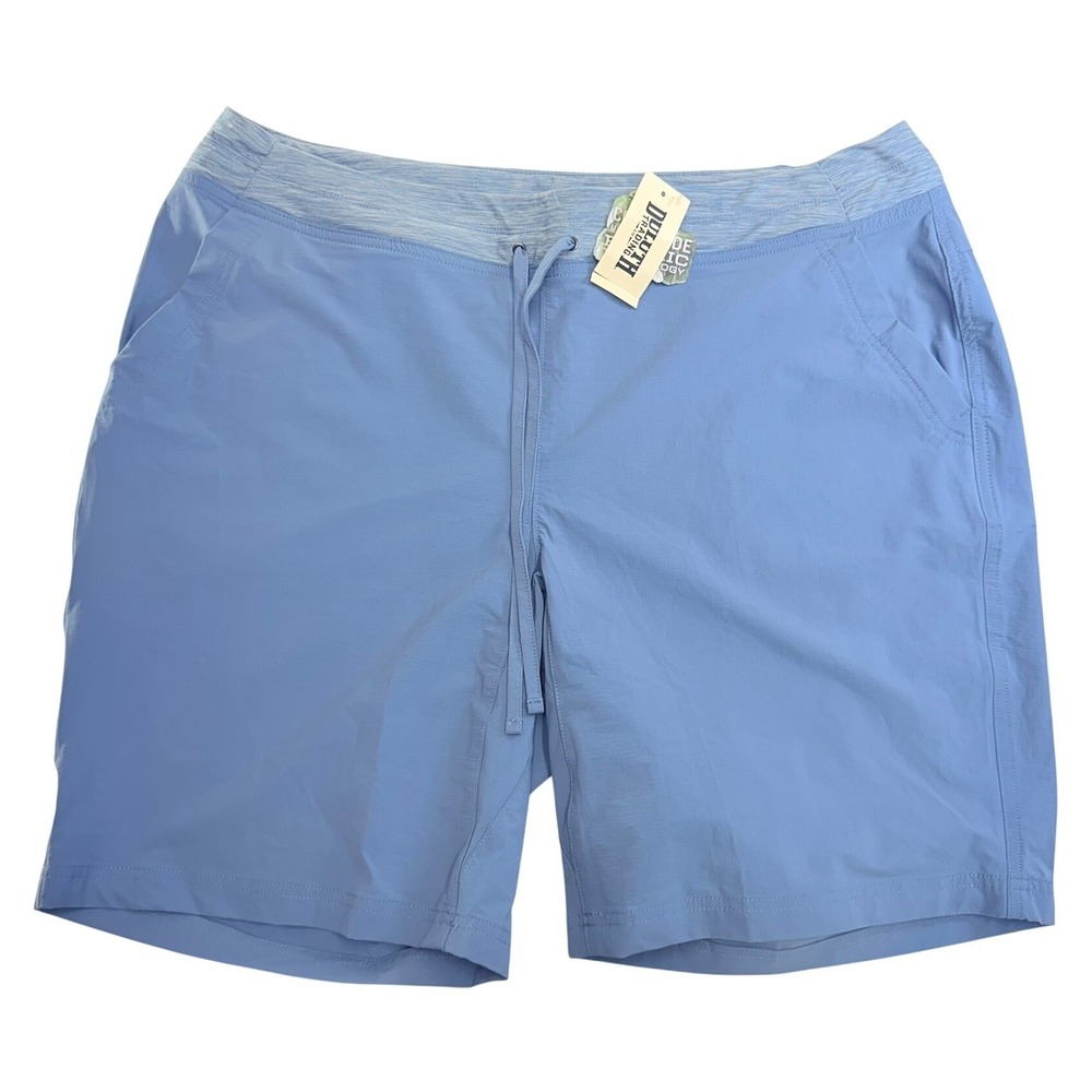 Duluth Trading Co Armachillo Cooling Shorts Womens 18W Blue 10" Inseam Plus Size